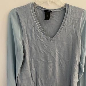 Ann Taylor Blue Sweater With Shear Sleeves. Size-M